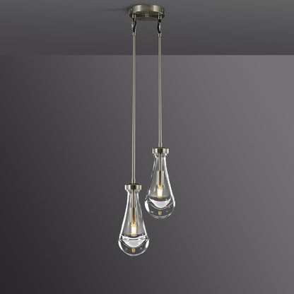 Raindrop round chandelier 5"(rod)