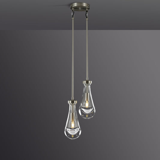 Raindrop round chandelier 5"(rod)