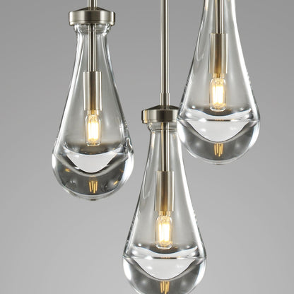 Raindrop round chandelier 8"(rod)