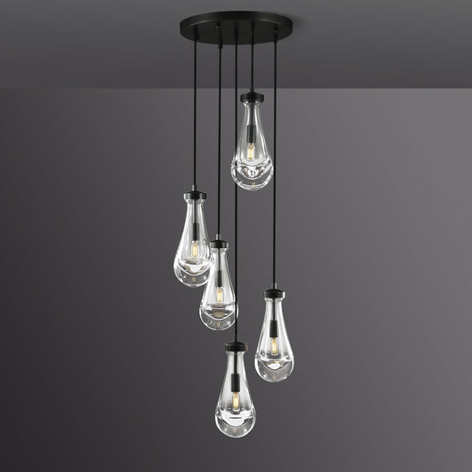 Raindrops Rectangular Chandelier 36" cord