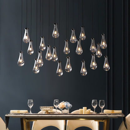 Raindrops Rectangular Chandelier 72"