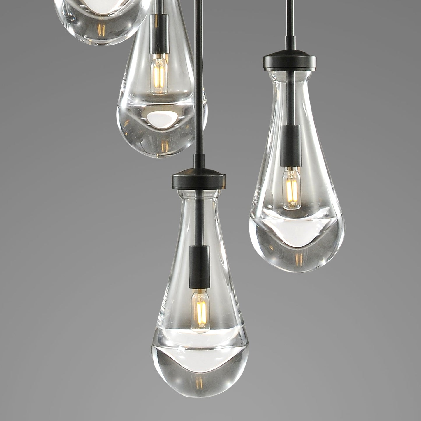 Raindrop round chandelier 14"(rod)