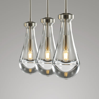 Raindrops Rectangular Chandelier 22" rod