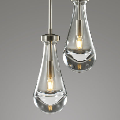 Raindrop round chandelier 5"(rod)