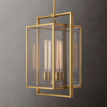 Beckman Glass Lantern Modern Pendant