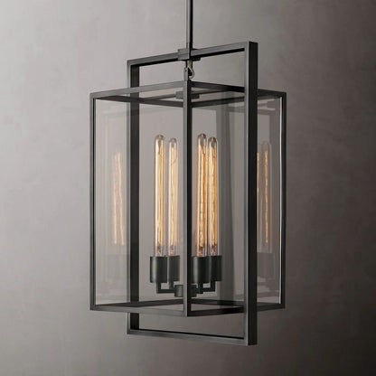 Beckman Glass Lantern Modern Pendant