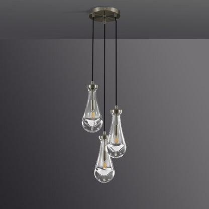 Raindrop round chandelier 8"(cord)