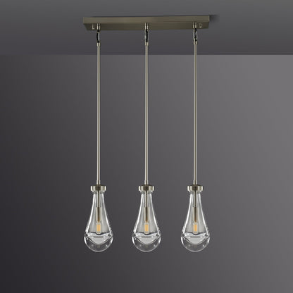 Raindrops Rectangular Chandelier 22" rod
