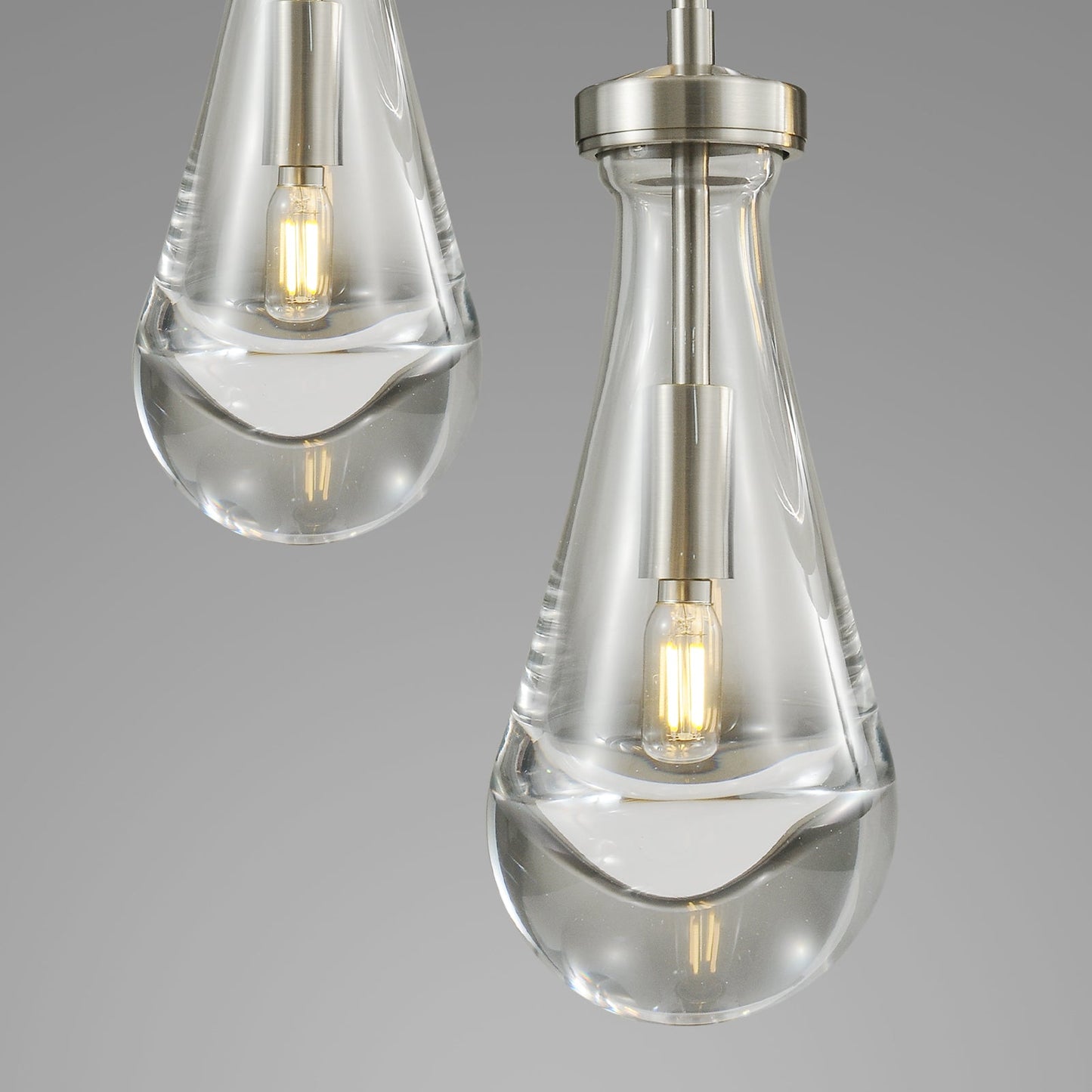 Raindrops Rectangular Chandelier 36" rod