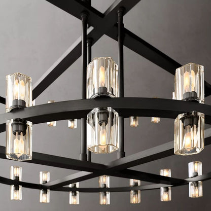 Aka Wine-glass Round Two-Tier Chandelier 60"