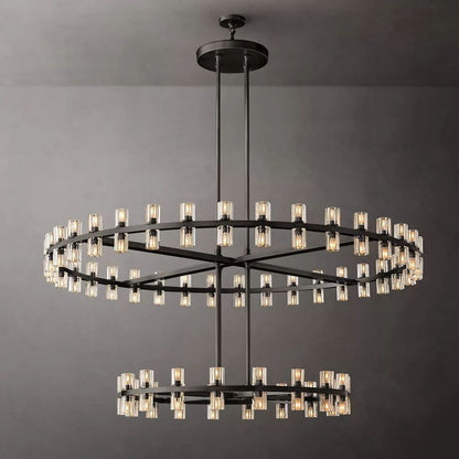Aka Wine-glass Round Two-Tier Chandelier 60"