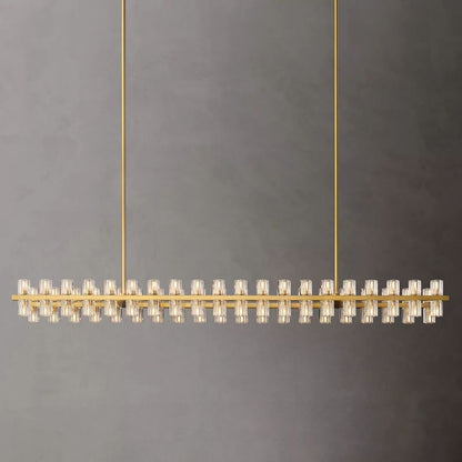 Aka Wine-glass Rectangular Chandelier 72"