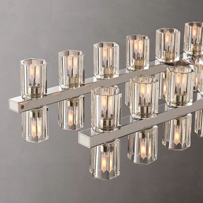 Aka Wine-glass Rectangular Chandelier 72"