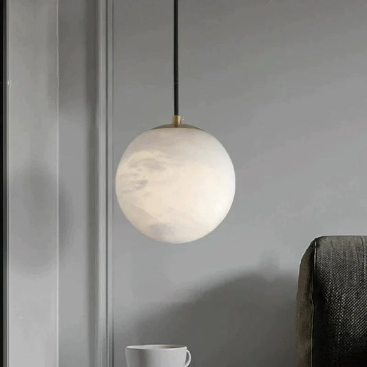 Alabaster Zemira Ball Pendant Light