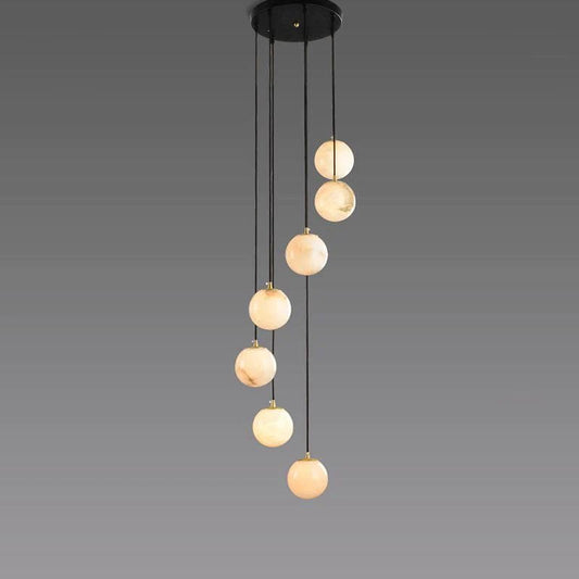 Alabaster Global Wavy Chandelier