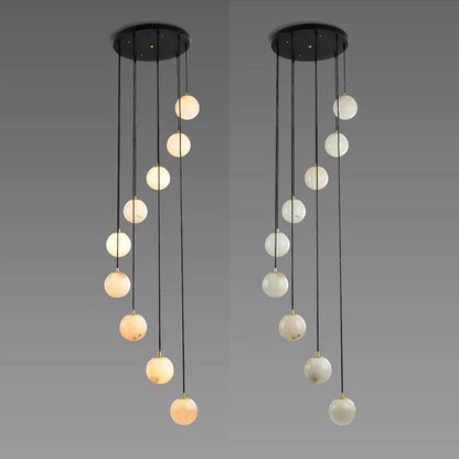 Alabaster Global Wavy Chandelier