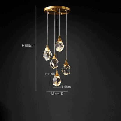 Angelia Faceted Round Pendant For Dining Room