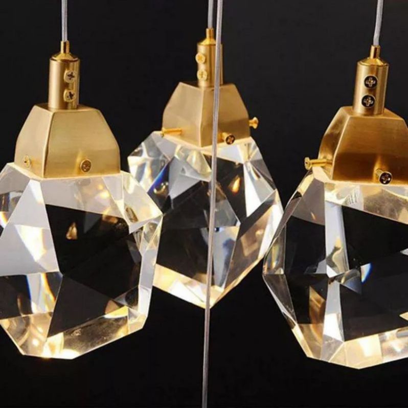 Angelia Faceted Crystal Prisms Chandeliers For Staircase