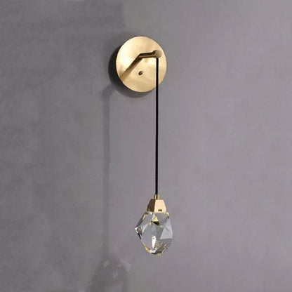 Angelia Faceted Crystal Prisms Wall Sconce (Cord)