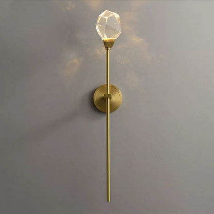 Angelia Faceted Crystal Prisms Wall Sconce (Rod)