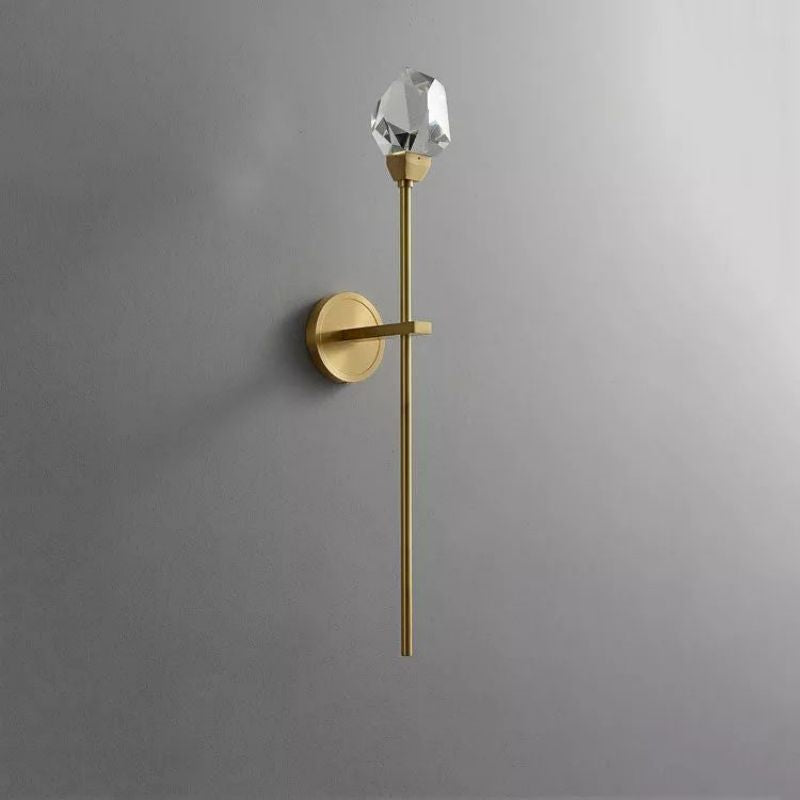 Angelia Faceted Crystal Prisms Wall Sconce (Rod)