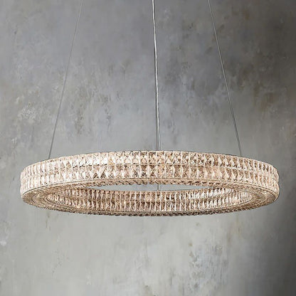 Brilliant Crystal Round Chandelier 32"44"59"