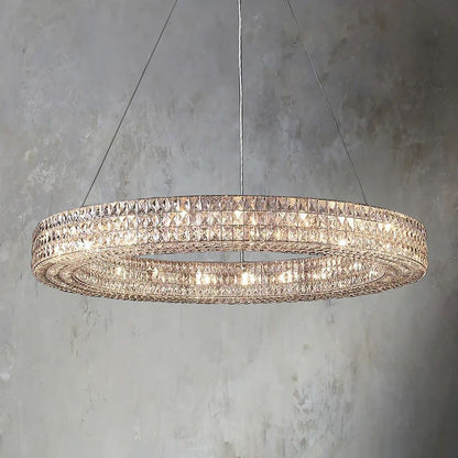 Brilliant Crystal Round Chandelier 32"44"59"