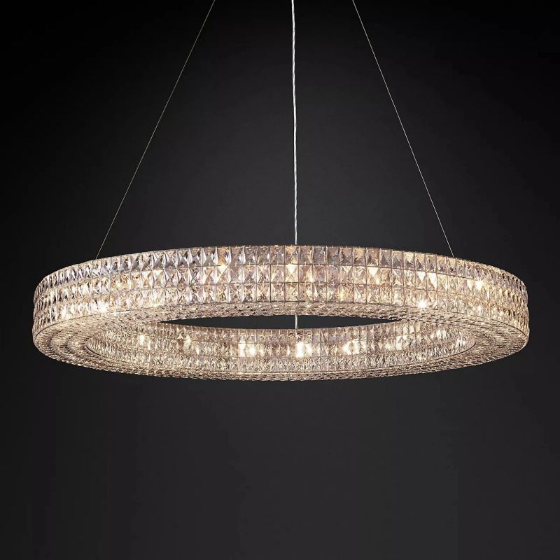 Brilliant Crystal Round Chandelier 32"44"59"
