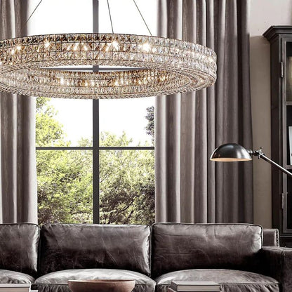 Brilliant Crystal Round Chandelier 32"44"59"