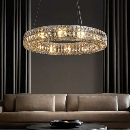 Brilliant Crystal Round Chandelier 32"44"59"