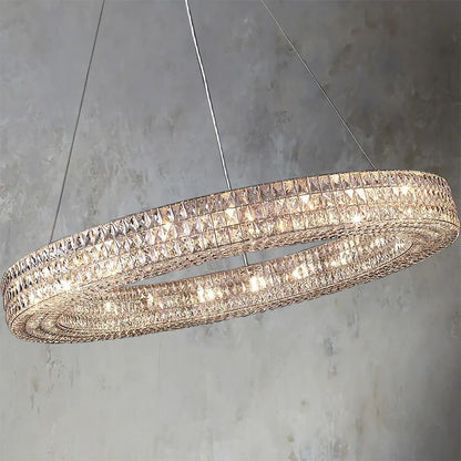 Brilliant Crystal Round Chandelier 32"44"59"