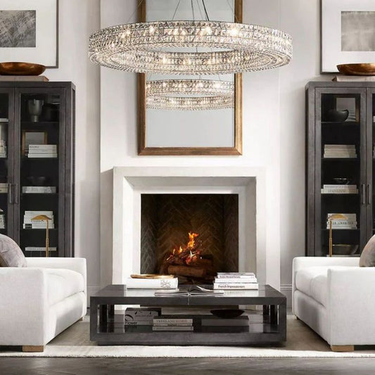 Brilliant Crystal Round Chandelier 32"44"59"