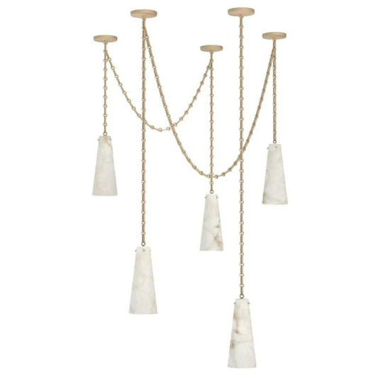 Alabaster Modern 5-light Marble Chandelier