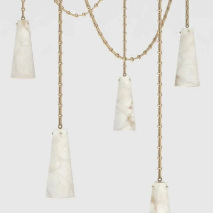 Alabaster Modern 5-light Marble Chandelier