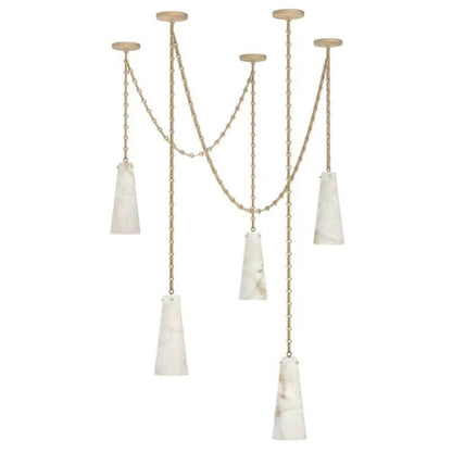 Alabaster Modern 5-light Marble Chandelier