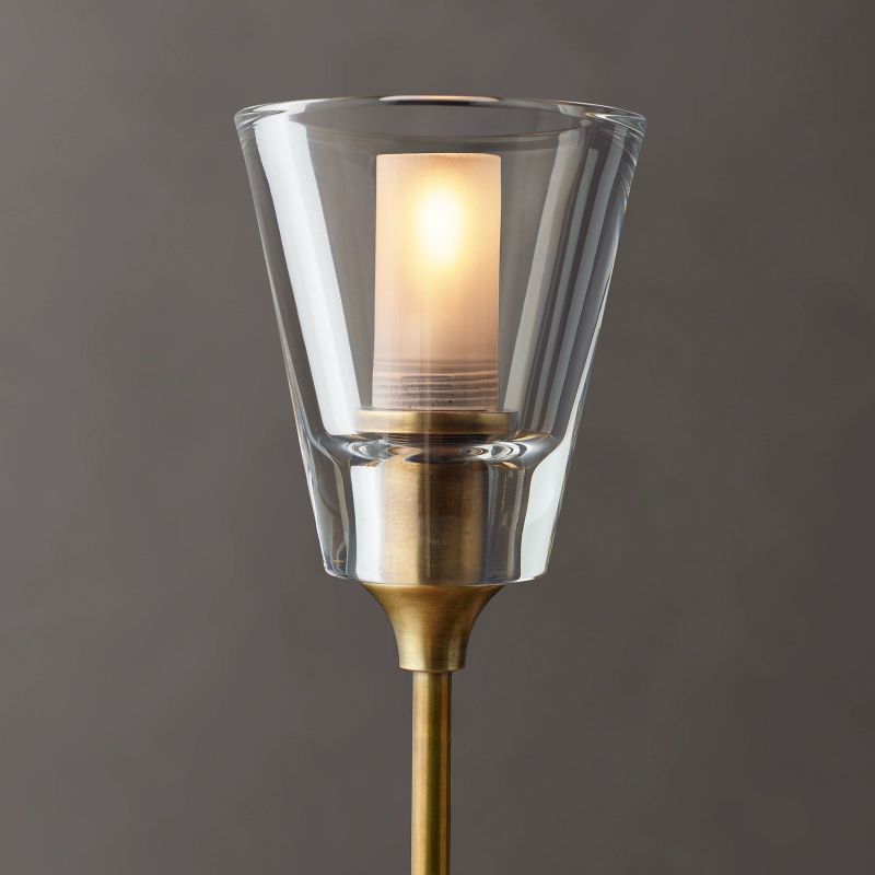 Glass Torch Round Chandelier 58"