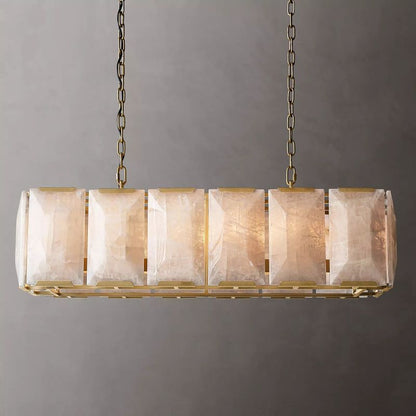 Harson Calcite Rectangular Chandelier 42"