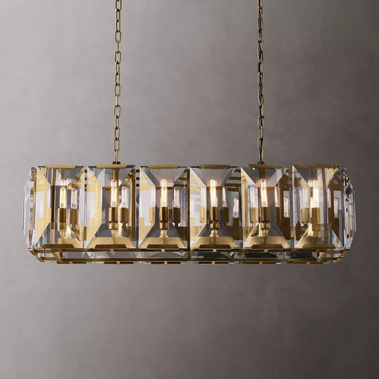 Harson Crystal Rectangular Chandelier 42"