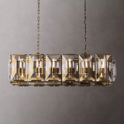 Harson Crystal Rectangular Chandelier 42"