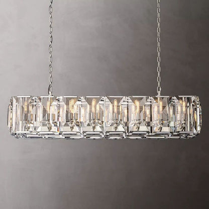 Harson Crystal Rectangular Chandelier 54"