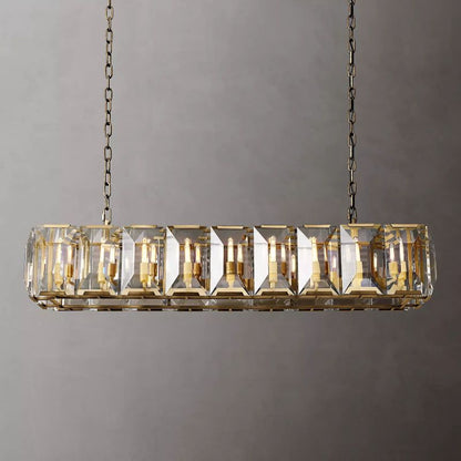 Harson Crystal Rectangular Chandelier 62"