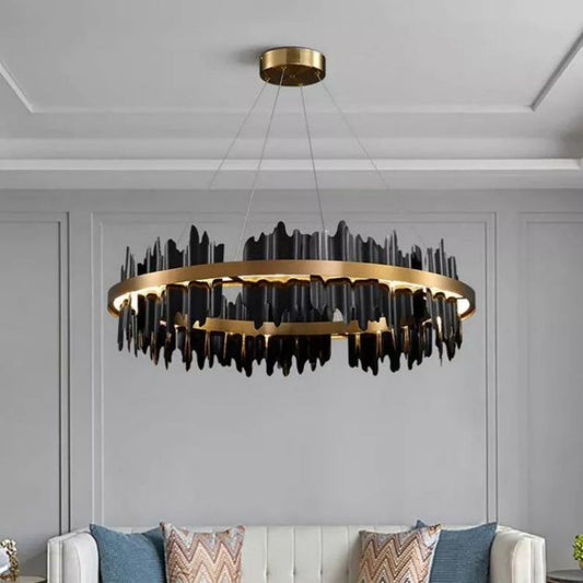 Hill Modern Sculpture Round Chandelier