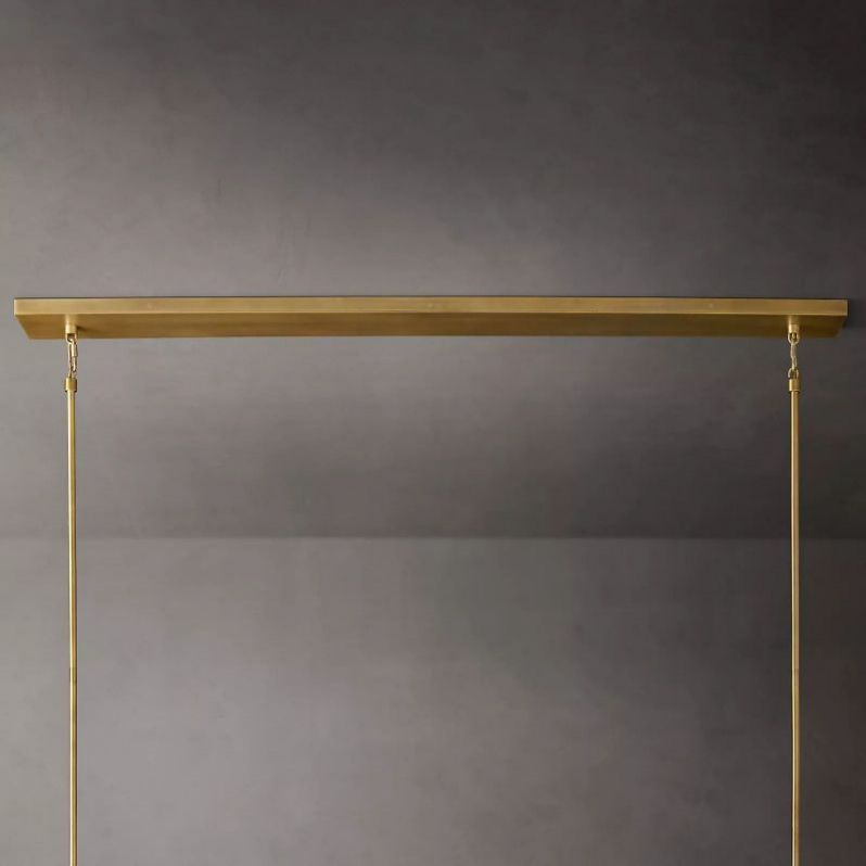 Kristal Glass Linear Chandelier 48"
