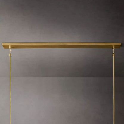 Kristal Glass Linear Chandelier 48"