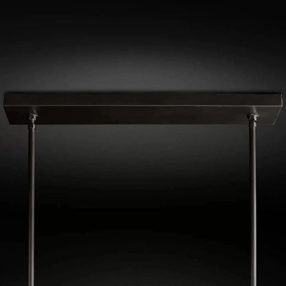 Kristal Glass Double Linear Chandelier 60"