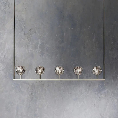 Kristal Glass Linear Chandelier 48"