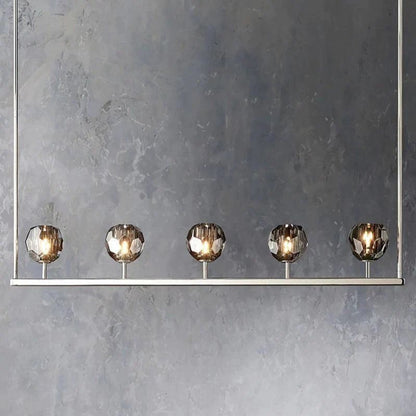 Kristal Glass Linear Chandelier 48"