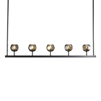 Kristal Glass Linear Chandelier 48"