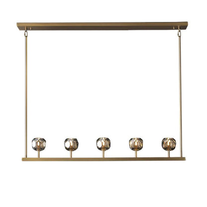 Kristal Glass Linear Chandelier 48"