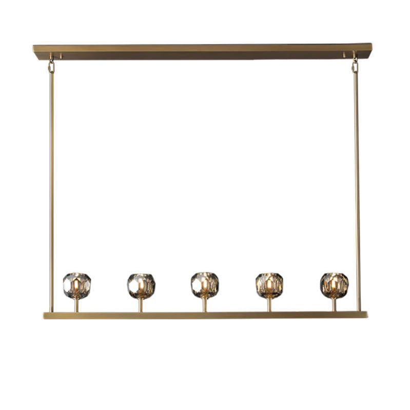 Kristal Glass Linear Chandelier 48"